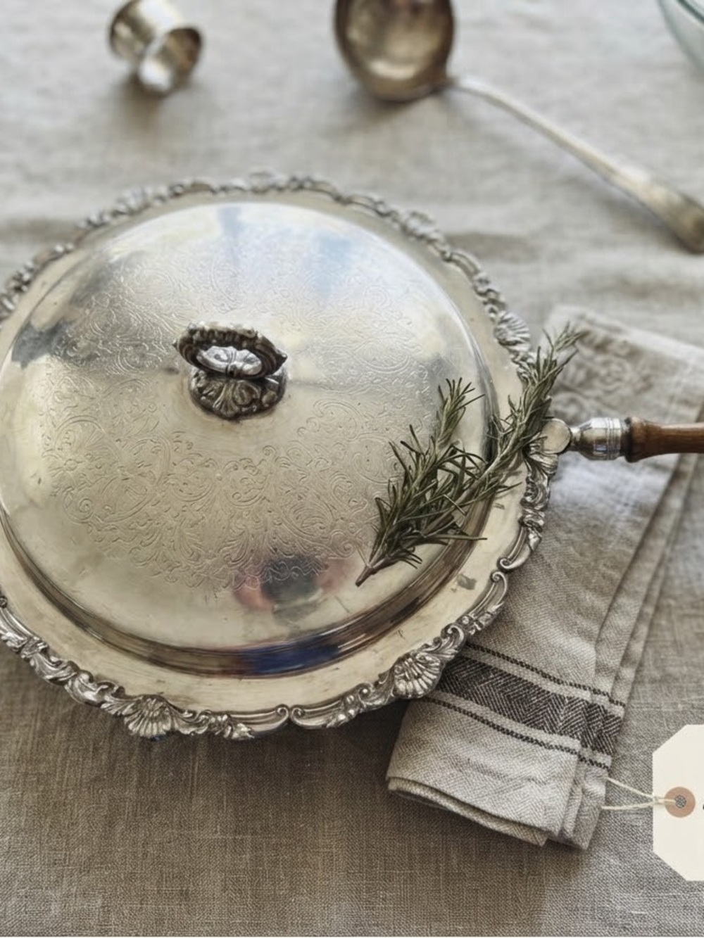 Vintage Silver Plated Covered Serving Dish - Silver